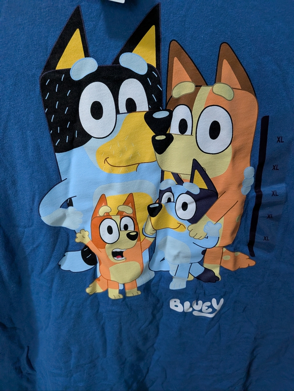Family Graphic Blue Short Sleeve Tee - Blue
